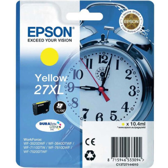 Epson C13T27144020 27XL Sarı Orjinal Kartuş - WF-3620 T15476 Epson C13T27144020 27XL Sarı Orjinal Kartuş - WF-3620 T15476