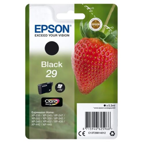 Epson C13T29814022 T2981 Siyah Orjinal Kartuş - XP-235 / XP-435 T14912 Epson C13T29814022 T2981 Siyah Orjinal Kartuş - XP-235 / XP-435 T14912