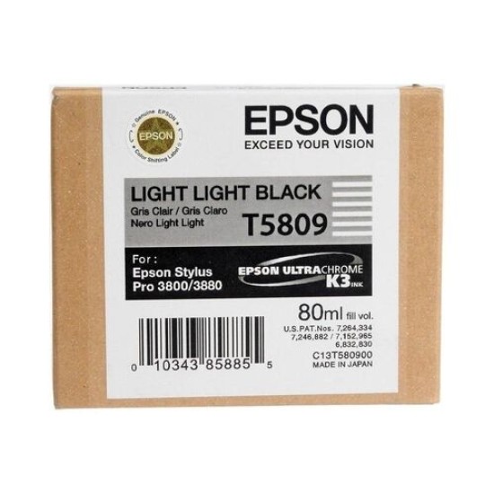 Epson C13T580900 T5809 Duble Açık Siyah Orjinal Kartuş - Stylus Pro 3800 T14926 Epson C13T580900 T5809 Duble Açık Siyah Orjinal Kartuş - Stylus Pro 3800 T14926