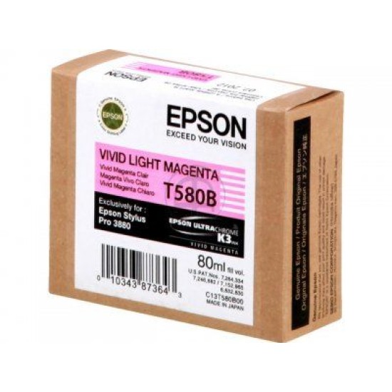 Epson C13T580B00 T580B Açık Kırmızı Orjinal Kartuş - Stylus Pro 3800 T7433 Epson C13T580B00 T580B Açık Kırmızı Orjinal Kartuş - Stylus Pro 3800 T7433