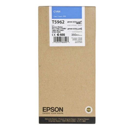 Epson C13T596200 T5962 Mavi Orjinal Kartuş - Stylus Pro 7700 T1504 Epson C13T596200 T5962 Mavi Orjinal Kartuş - Stylus Pro 7700 T1504