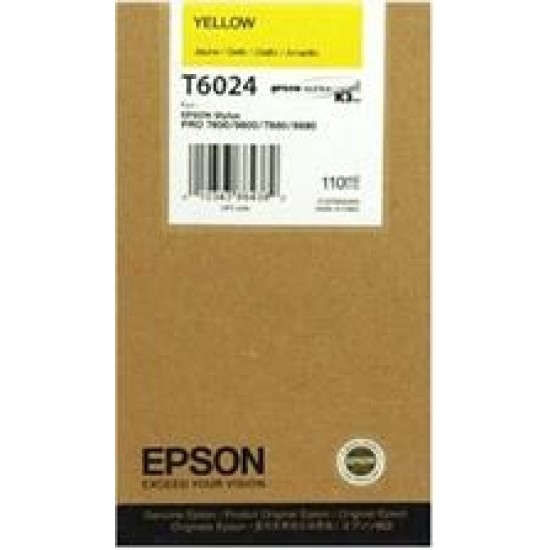 Epson C13T602400 T6024 Sarı Orjinal Kartuş - Stylus Pro 7800 T1584 Epson C13T602400 T6024 Sarı Orjinal Kartuş - Stylus Pro 7800 T1584
