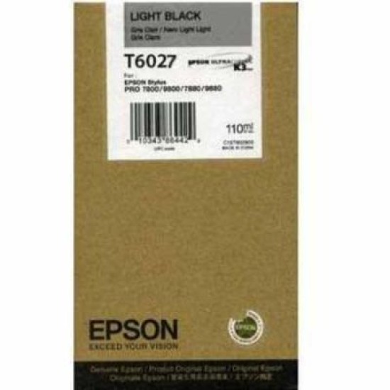 Epson C13T602700 T6027 Açık Siyah Orjinal Kartuş - Stylus Pro 7800 T1581 Epson C13T602700 T6027 Açık Siyah Orjinal Kartuş - Stylus Pro 7800 T1581