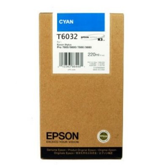 Epson C13T603200 T6032 Mavi Orjinal Kartuş - Stylus Pro 7800 T1762 Epson C13T603200 T6032 Mavi Orjinal Kartuş - Stylus Pro 7800 T1762
