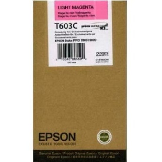 Epson C13T603C00 T603C Açık Kırmızı Orjinal Kartuş - Stylus Pro 7800 T1613 Epson C13T603C00 T603C Açık Kırmızı Orjinal Kartuş - Stylus Pro 7800 T1613