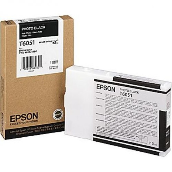 Epson C13T605100 T6051 Foto Siyah Orjinal Kartuş - Stylus Pro 4800 T7252 Epson C13T605100 T6051 Foto Siyah Orjinal Kartuş - Stylus Pro 4800 T7252