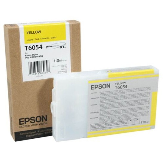Epson C13T605400 T6054 Sarı Orjinal Kartuş - Stylus Pro 4800 T1794 Epson C13T605400 T6054 Sarı Orjinal Kartuş - Stylus Pro 4800 T1794