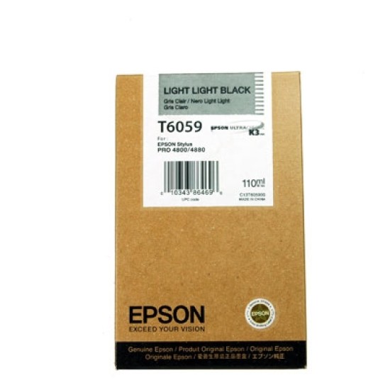 Epson C13T605900 T6059 Duble Açık Siyah Orjinal Kartuş - Stylus Pro 4800 T2417 Epson C13T605900 T6059 Duble Açık Siyah Orjinal Kartuş - Stylus Pro 4800 T2417