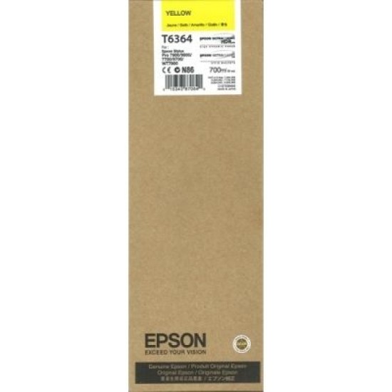Epson C13T636400 T6364 Sarı Orjinal Kartuş - Stylus Pro 7700 T1541 Epson C13T636400 T6364 Sarı Orjinal Kartuş - Stylus Pro 7700 T1541