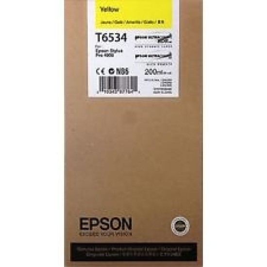 Epson C13T653400 T6534 Sarı Orjinal Kartuş - Stylus Pro 4900 T1808 Epson C13T653400 T6534 Sarı Orjinal Kartuş - Stylus Pro 4900 T1808