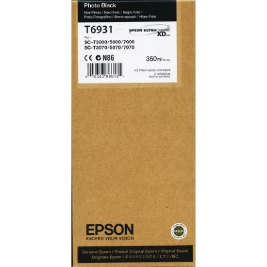 Epson C13T693100 T6931 Foto Siyah Orjinal Kartuş - SC-T3000 T1803 Epson C13T693100 T6931 Foto Siyah Orjinal Kartuş - SC-T3000 T1803