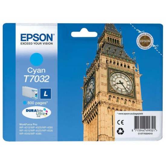 Epson C13T70324010 T7032 Mavi Orjinal Kartuş - WP-4015DN T1982