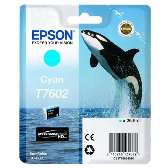 Epson C13T76024010 T7602 Mavi Orjinal Kartuş - SureColor SC-P600