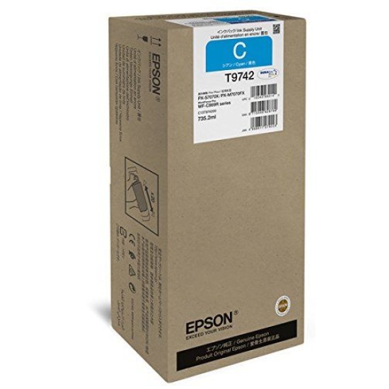 Epson C13T974200 T9742 XXL Mavi Orjinal Kartuş - WF-C860 T9977 Epson C13T974200 T9742 XXL Mavi Orjinal Kartuş - WF-C860 T9977
