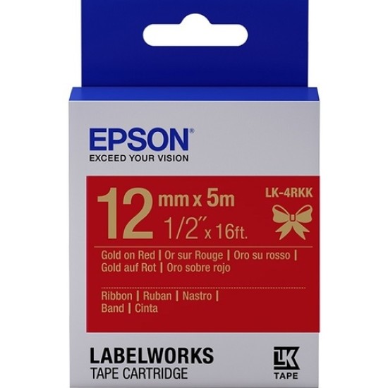 Epson C53S654033 LK-4RKK Altın Sarısı / Kırmızı Orjinal Etiket - LW-1000P T17306 Epson C53S654033 LK-4RKK Altın Sarısı / Kırmızı Orjinal Etiket - LW-1000P T17306