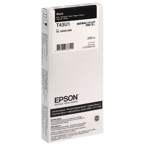 Epson T43U1 C13T43U140 Siyah Orjinal Kartuş - SL-D800 Epson T43U1 C13T43U140 Siyah Orjinal Kartuş - SL-D800