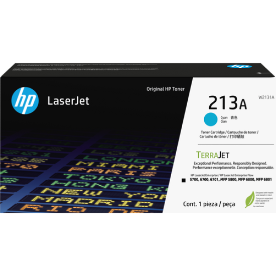 HP 213A W2131A Mavi Orjinal Toner - Enterprise 5700dn HP 213A W2131A Mavi Orjinal Toner - Enterprise 5700dn