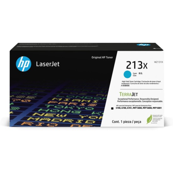 HP 213X W2131X Mavi Orjinal Toner Yüksek Kapasiteli - Enterprise 5700dn HP 213X W2131X Mavi Orjinal Toner Yüksek Kapasiteli - Enterprise 5700dn