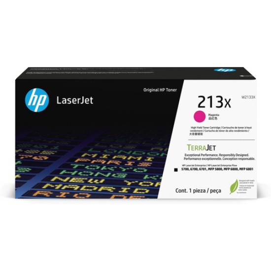 HP 213X W2133X Kırmızı Orjinal Toner Yüksek Kapasiteli - Enterprise 5700dn