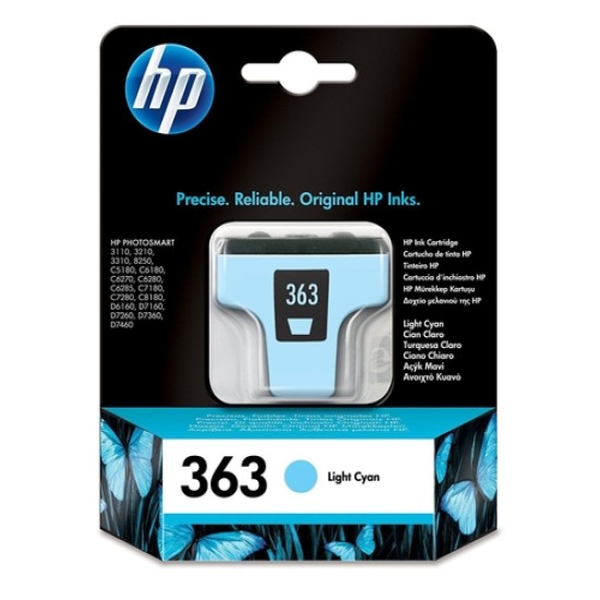 HP 363 CB283E Açık Mavi Orjinal Kartuş - Photosmart 3210a / 3313 HP 363 CB283E Açık Mavi Orjinal Kartuş - Photosmart 3210a / 3313