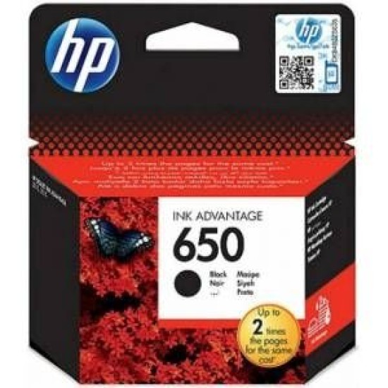 HP 650 Siyah Orijinal Kartuş CZ101A HP 650 Siyah Orijinal Kartuş CZ101A