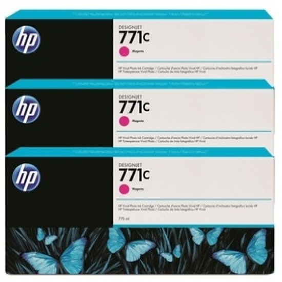 HP B6Y33A 771C Kırmızı 3lü Plotter Kartuşu - DesignJet Z6200 T2229 HP B6Y33A 771C Kırmızı 3lü Plotter Kartuşu - DesignJet Z6200 T2229