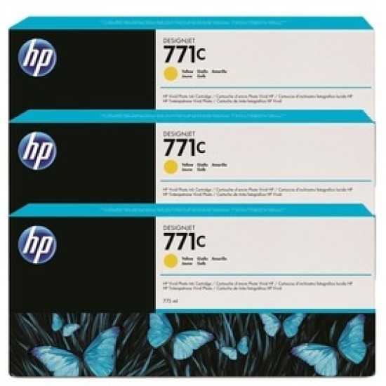 HP B6Y34A 771C Sarı 3lü Plotter Kartuşu - DesignJet Z6200 T2232 HP B6Y34A 771C Sarı 3lü Plotter Kartuşu - DesignJet Z6200 T2232