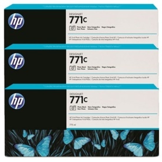HP B6Y37A 771C Foto Siyah 3lü Plotter Kartuşu - DesignJet Z6200 T2388 HP B6Y37A 771C Foto Siyah 3lü Plotter Kartuşu - DesignJet Z6200 T2388