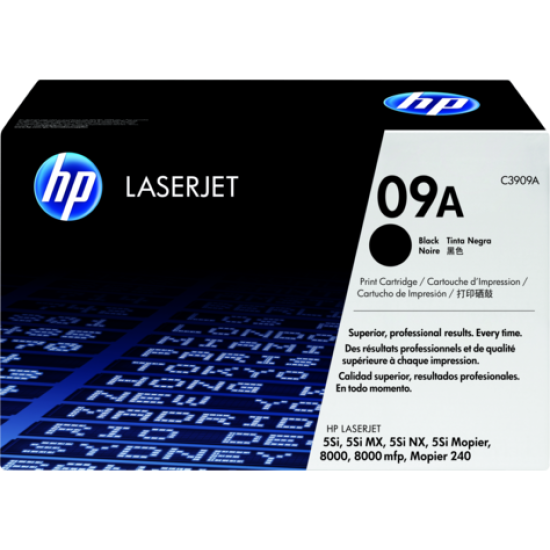 HP C3909A 09A Siyah Orjinal Toner - Laserjet 8000 T9633 HP C3909A 09A Siyah Orjinal Toner - Laserjet 8000 T9633