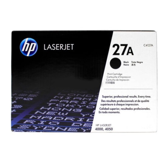 HP C4127A 27A Siyah Orjinal Toner - LaserJet 4000 T8070 HP C4127A 27A Siyah Orjinal Toner - LaserJet 4000 T8070