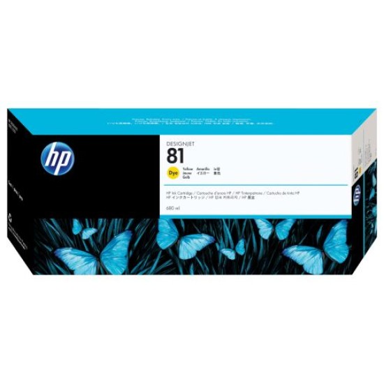 HP C4933A 81 Sarı Orjinal Kartuş - DesignJet 5000 / 5500 T1281 HP C4933A 81 Sarı Orjinal Kartuş - DesignJet 5000 / 5500 T1281