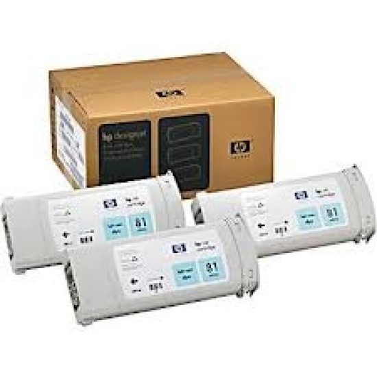 HP C5070A 81 3lü Açık Mavi Plotter Kartuşu - DesignJet 5000 / 5500 T1224 HP C5070A 81 3lü Açık Mavi Plotter Kartuşu - DesignJet 5000 / 5500 T1224