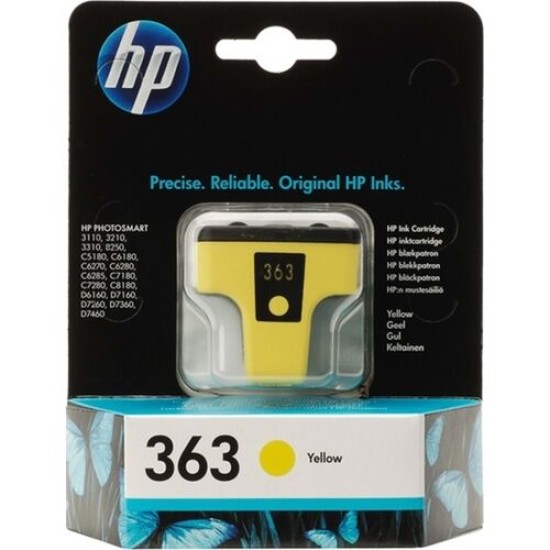 HP C8773EE 363 Sarı Orjinal Kartuş - Photosmart 3110 / C5180 T2702 HP C8773EE 363 Sarı Orjinal Kartuş - Photosmart 3110 / C5180 T2702