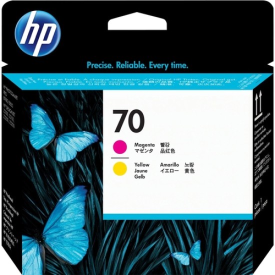 HP C9406A 70 Sarı + Kırmızı Orjinal Kafa Kartuşu - Designjet Z2100 T1363
