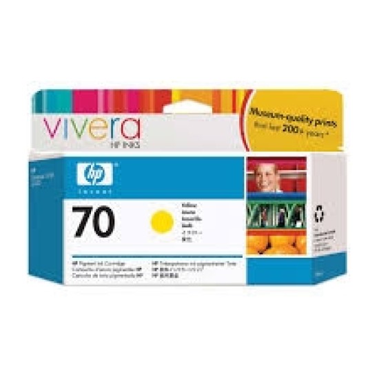HP C9454A 70 Sarı Orjinal Plotter Kartuş - Designjet Z2100 T1352