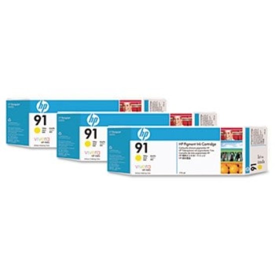 HP C9485A 91 Sarı Orjinal Plotter Kartuş 3lü Paket - Designjet Z6100 T1870 HP C9485A 91 Sarı Orjinal Plotter Kartuş 3lü Paket - Designjet Z6100 T1870
