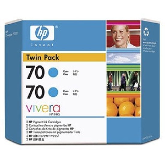 HP CB343A 70 Mavi Orjinal Kartuş 2li Paket - Designjet Z2100 T1330 HP CB343A 70 Mavi Orjinal Kartuş 2li Paket - Designjet Z2100 T1330