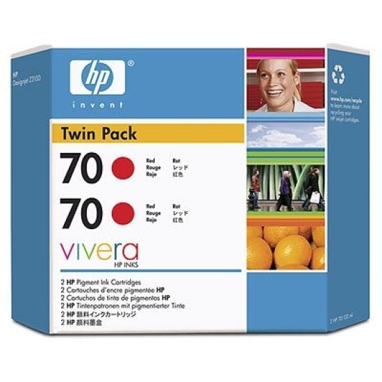 HP CB347A 70 Kırmızı Orjinal Kartuş 2li Paket - Designjet Z2100 T1327 HP CB347A 70 Kırmızı Orjinal Kartuş 2li Paket - Designjet Z2100 T1327