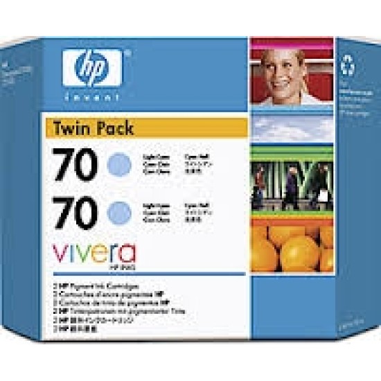 HP CB351A 70 Açık Mavi Orjinal Kartuş 2li Paket - Designjet Z2100 T1323 HP CB351A 70 Açık Mavi Orjinal Kartuş 2li Paket - Designjet Z2100 T1323
