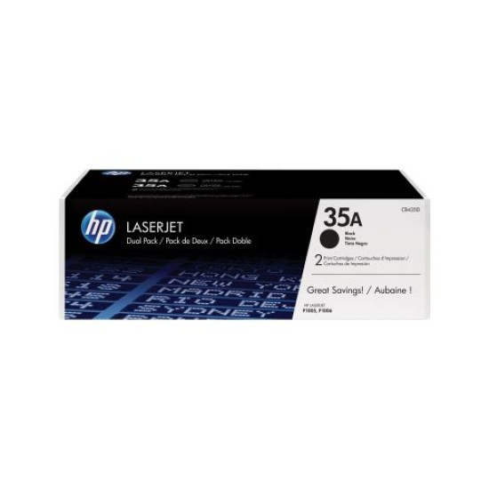 HP CB435AD 35A Siyah 2li Paket Orjinal Toner - LaserJet P1005 T4114 HP CB435AD 35A Siyah 2li Paket Orjinal Toner - LaserJet P1005 T4114