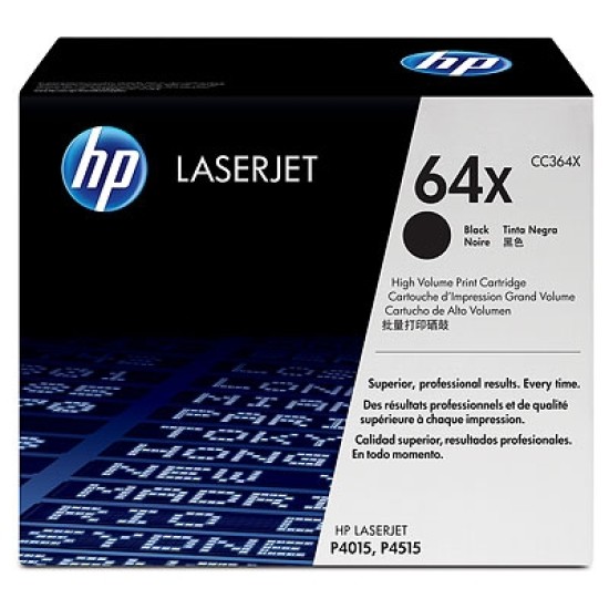 HP CC364X 64X Siyah Orjinal Toner - LaserJet P4015 T4903 HP CC364X 64X Siyah Orjinal Toner - LaserJet P4015 T4903