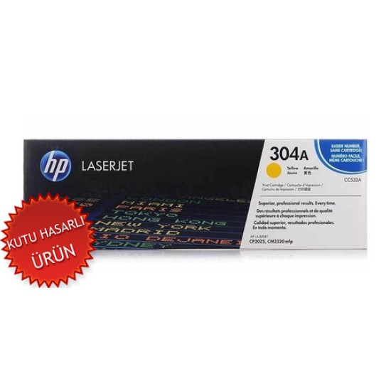 HP CC532A 304A Sarı Orjinal Toner - CP2025n / CP2025dn CF372AMDEN AYRILMA