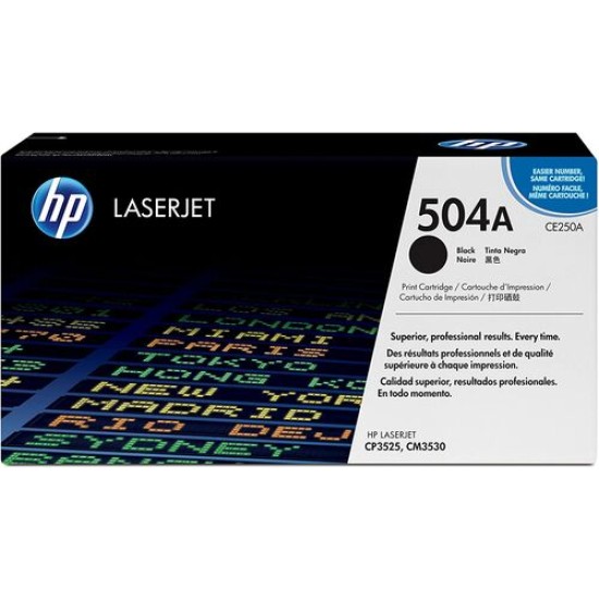 HP CE250A 504A Siyah Orjinal Toner - CP3525 / CM3530 T4256
