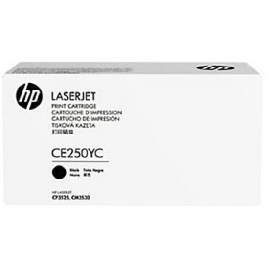 HP CE250YC Siyah Orjinal Toner Yüksek Kapasite - CP3525 / CM3530 T4862 HP CE250YC Siyah Orjinal Toner Yüksek Kapasite - CP3525 / CM3530 T4862