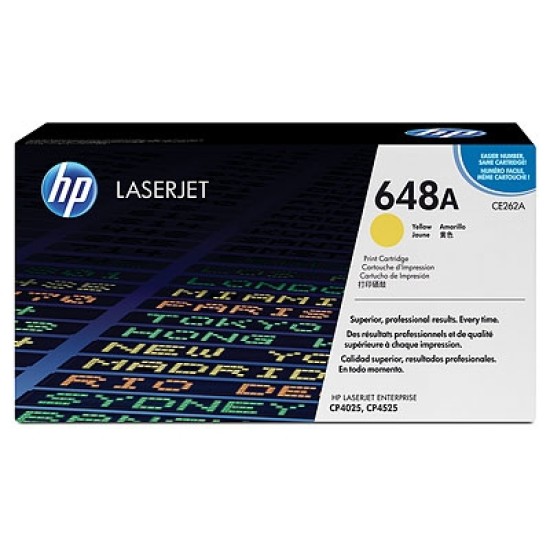 HP CE262A 648A Sarı Orjinal Toner - CP4525dn / CP4525n T3769 HP CE262A 648A Sarı Orjinal Toner - CP4525dn / CP4525n T3769