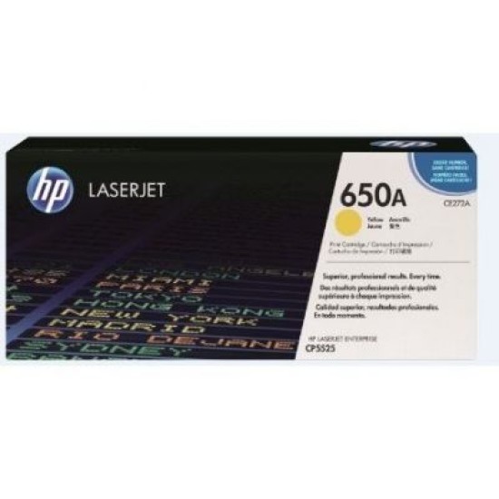 HP CE272A 650A Sarı Orjinal Toner - CP5525dn T3888 HP CE272A 650A Sarı Orjinal Toner - CP5525dn T3888