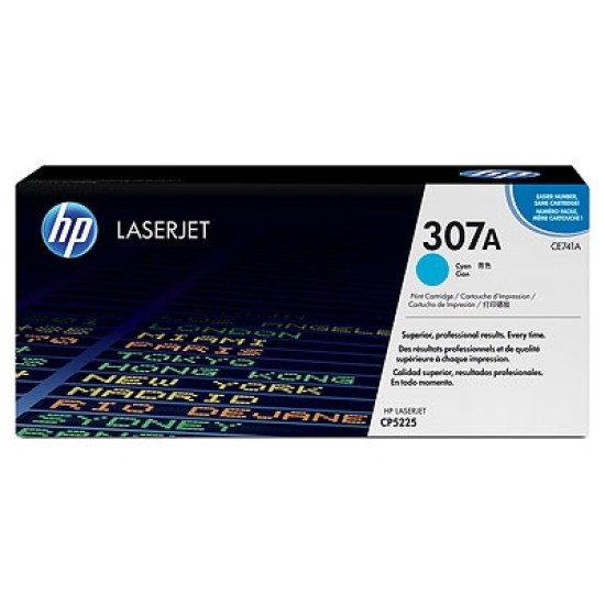 HP CE741A 307A Mavi Orjinal Toner - LaserJet CP5225 T3984