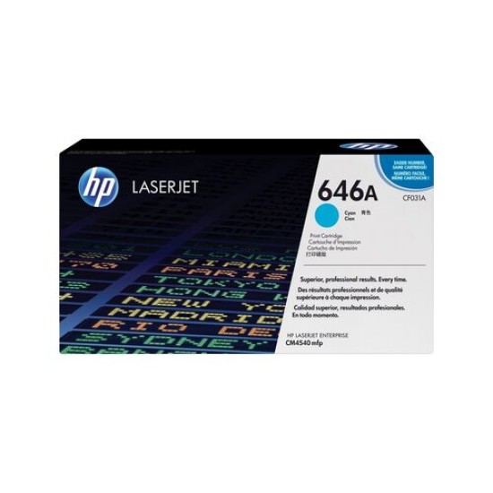 HP CF031A 646A Mavi Orjinal Toner - LaserJet CM4540 T3170 HP CF031A 646A Mavi Orjinal Toner - LaserJet CM4540 T3170