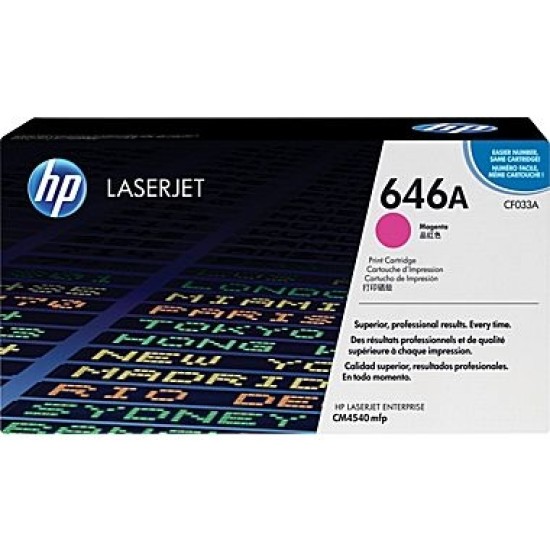 HP CF033A 646A Kırmızı Orjinal Toner - LaserJet CM4540 T3874 HP CF033A 646A Kırmızı Orjinal Toner - LaserJet CM4540 T3874