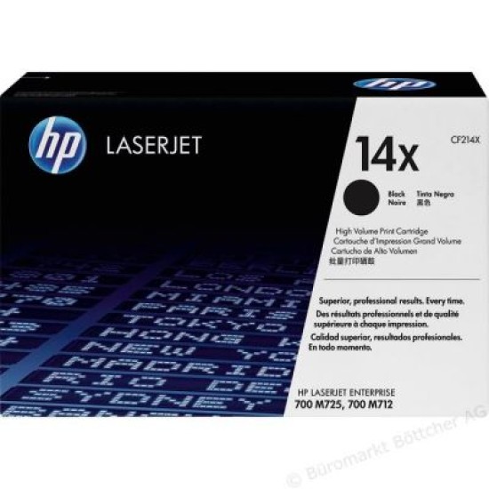 HP CF214X 14X Siyah Orjinal Toner Yüksek Kapasite - LaserJet M712dn / M725dn T5318 HP CF214X 14X Siyah Orjinal Toner Yüksek Kapasite - LaserJet M712dn / M725dn T5318